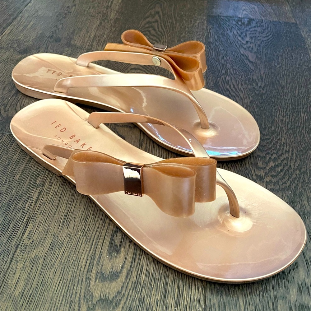 Ted Baker Tan Bow Sandals